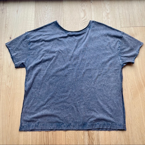 WANT YOU SIDE SLIT POCKET T-SHIRT IN DUSTED DENIM - Picture 8 of 12
